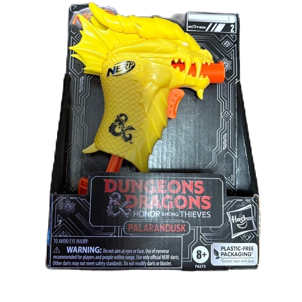 Nerf Dungeons & Dragons Yellow and Orange Blaster Gun NEW Toy